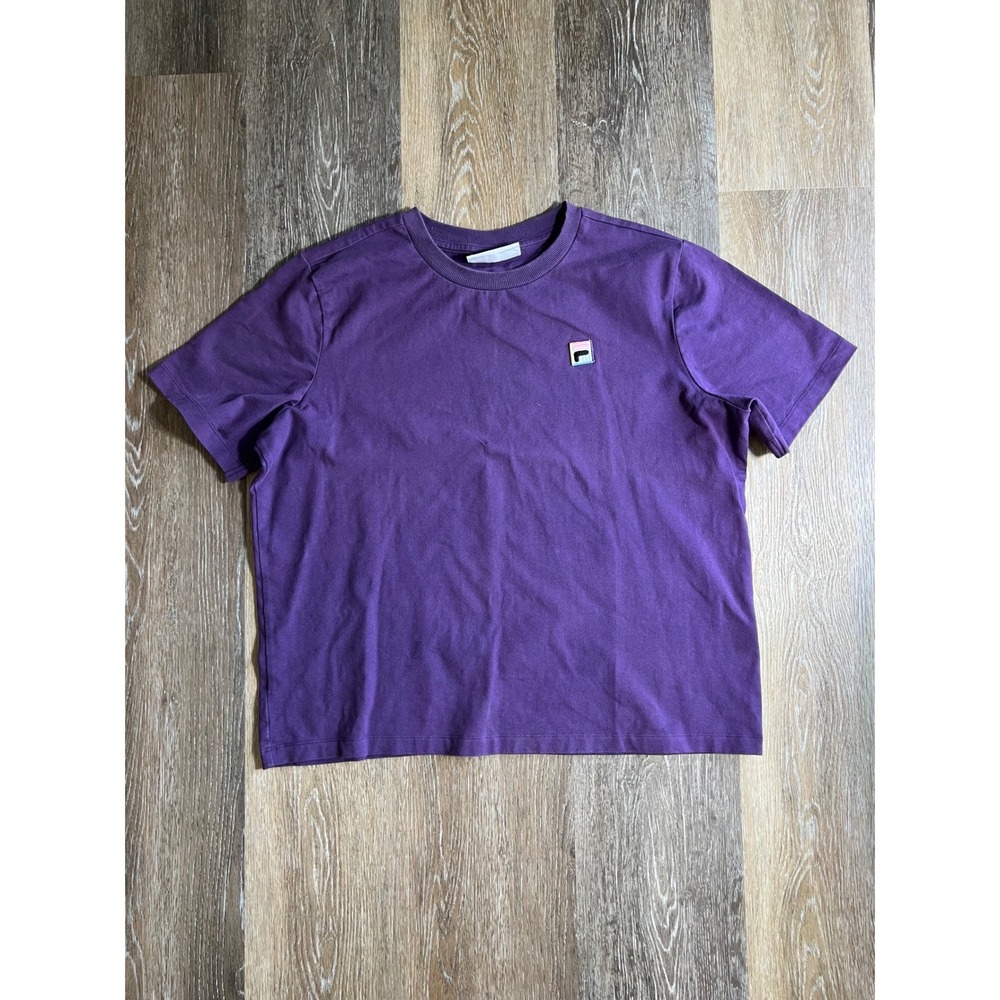 Fila Womens Purple Short Sleeve Crew Neck T Shirt Size XL